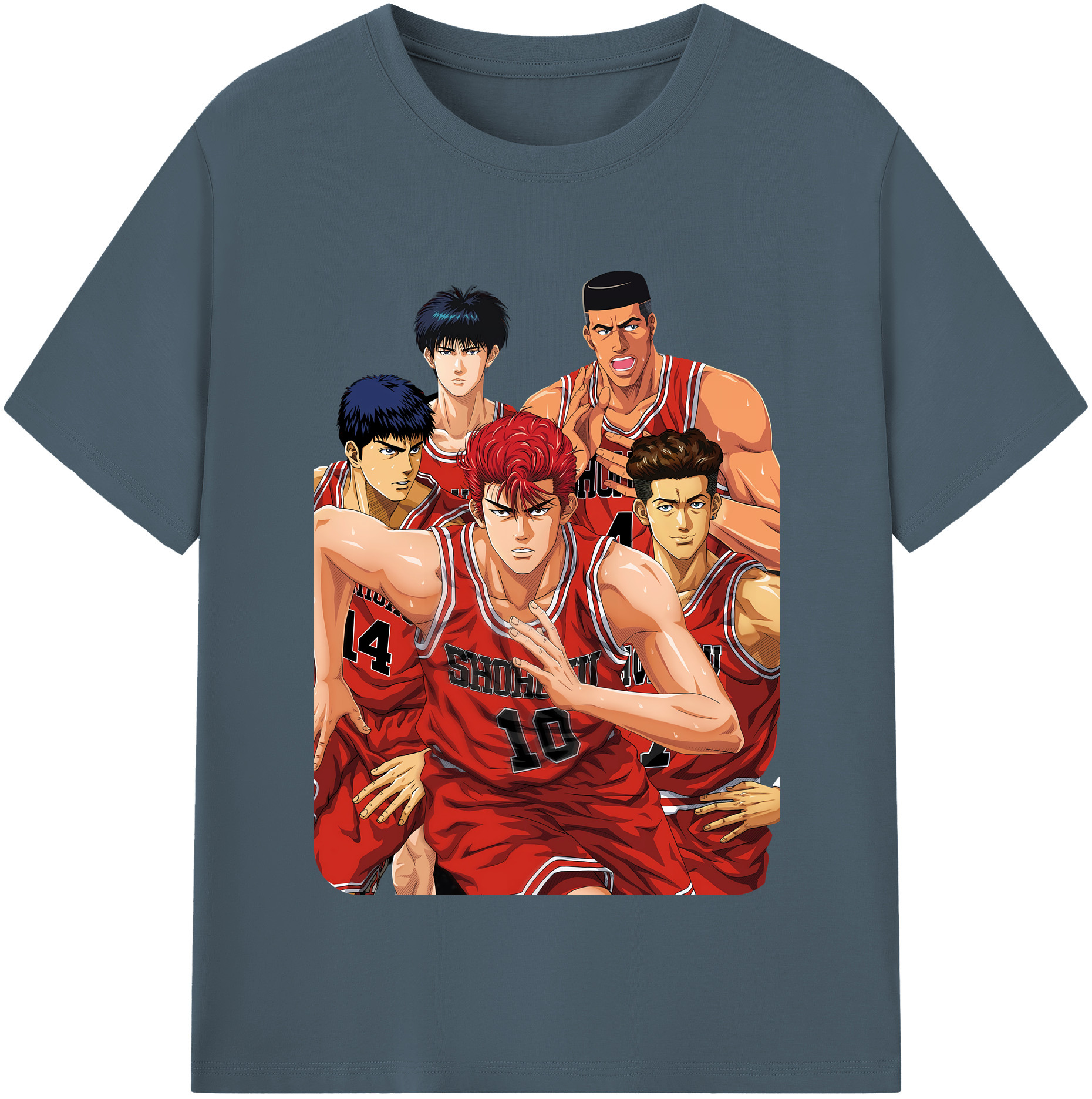 SLAM DUNK／スラムダンク 綿100％半袖Tシャツ（フロントプリント）
